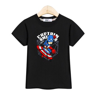 Captain America(กัปตันอเมริกา.) print shirt for boy การ์ตูนเสื้อยืดสำหรับเด็ก_07
