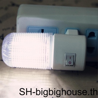 【Biho】โคมไฟกลางคืน Led 4 ดวง ปลั๊ก CN พร้อมสวิตช์พลาสติก 90V-220V สีขาว สําหรับห้องนอน ห้องนั่งเล่น เนอสเซอรี่