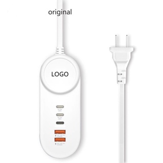 ปลั๊กไฟ สำหรับโทรศัพท์ USB, Type-C, iph มี 5สวิตซ์ กำลังไฟ 35วัตต์ ชาร์จเร็ว Fast Charger ขนาดเล็ก