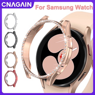 Cnagain เคสนาฬิกาข้อมือ PC ประดับเพชร สไตล์คลาสสิก อุปกรณ์เสริม สําหรับ Samsung Galaxy Watch 5 case 40 มม. 44 มม. Watch 4 Galaxy Watch 4 Classic 46 มม. 42 มม.