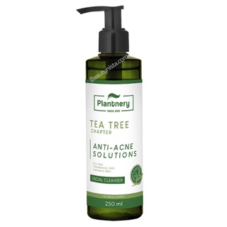 Plantnery Tea Tree Facial Cleanser 250ml. แพลนท์เนอรี่ เจลล้างหน้า สารสกัดเข้มข้นพิเศษจากทีทรี ช่วยลดสิว ควบคุมความมัน