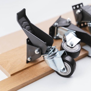 ภาพขนาดย่อของภาพหน้าปกสินค้าล้อกระดก โต๊ะงานไม้ ชุด 4 ล้อ ล้อเท้าเหยียบ Workbench Caster Set of 4 pcs_Siam Woodworker จากร้าน siam.woodworker บน Shopee ภาพที่ 2