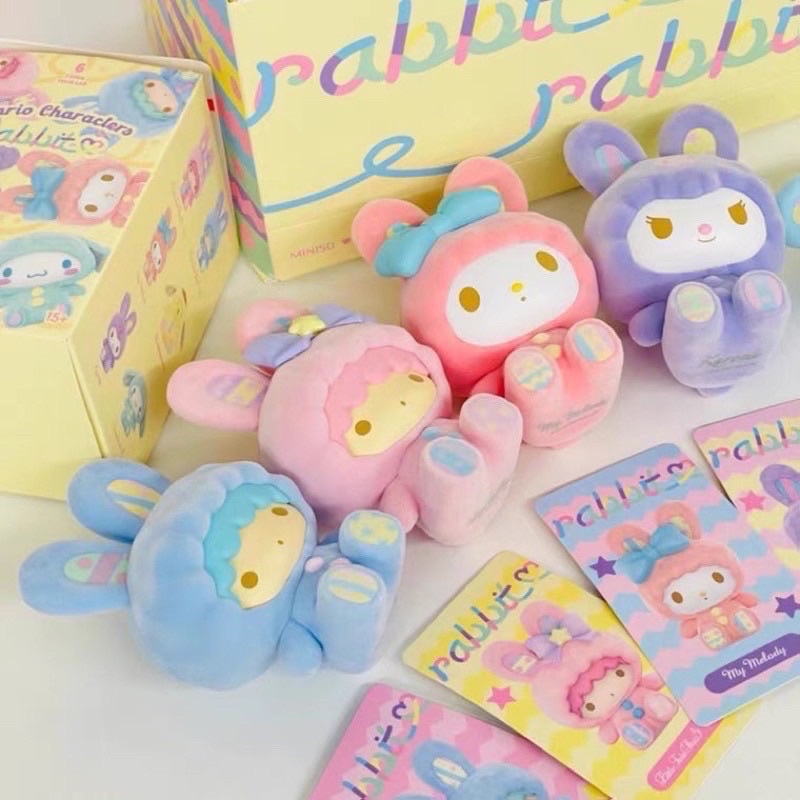 sanrio-characters-rabbit-flocking-series-by-miniso-set-of-6