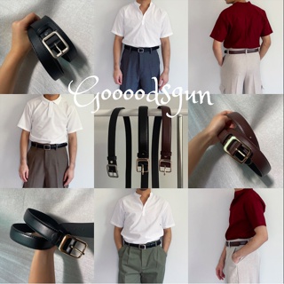 ภาพขนาดย่อของสินค้าVINTAGE BELT เข็มขัดหนังแท้ผู้ชายเรียบง่ายสไตล์วินเทจ