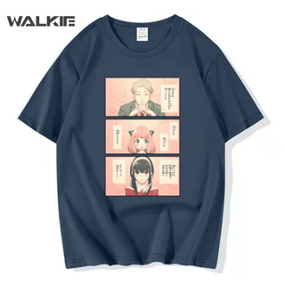 WALKIE 2022 Harajuku Japan Anime Spy X Family Forger Anya Print T Shirt Funny Manga Summer Casual Women Men Short S_05