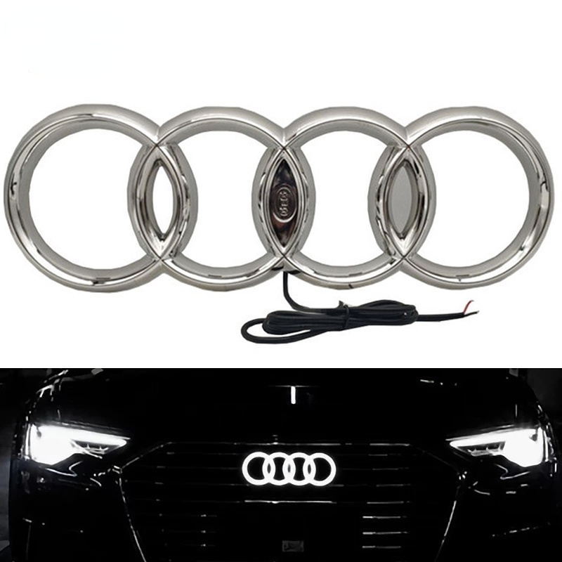 สติกเกอร์โลโก้-led-4d-สําหรับติดตกแต่งฝากระโปรงหลังรถยนต์-audi-a3-a4-a5-a6-q5-rs5-1-ชิ้น