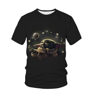 Marvel Movie Star wars Mandalorian Baby Yoda T Shirts Men Women Summer Short Sleeve Printed T-shirt Cool Harajuku T_05