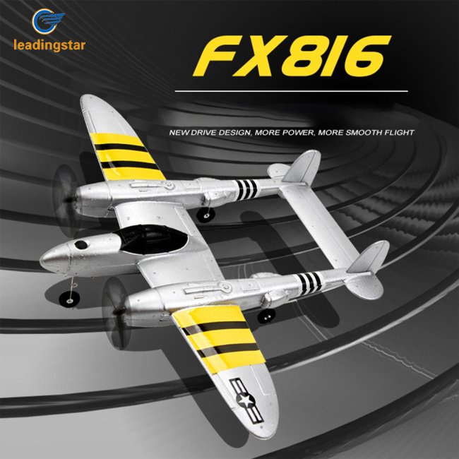 leadingstar-fx816-โมเดลเครื่องบินร่อน-p38-ทนการตกกระแทก-พร้อมรีโมตคอนโทรล-ของเล่นสําหรับเด็ก