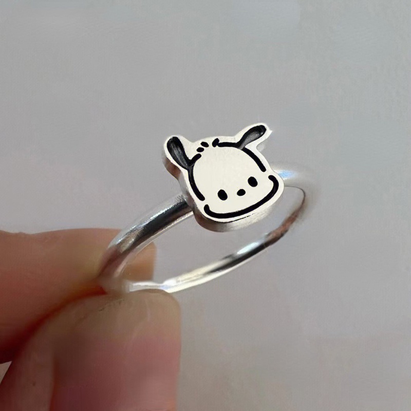 แหวนการ์ตูนสุนัขน่ารัก-แหวนปรับ-แหวนผู้หญิงที่เรียบง่าย-แหวนเกาหลี-แหวนนิ้วชี้