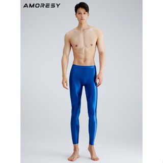Amoresy Ares Series Nude ผู้ชาย แห้งเร็ว มันวาว สกินนี่ ระบายอากาศ ยืดหยุ่น ฟิตเนส ความยาวข้อเท้า