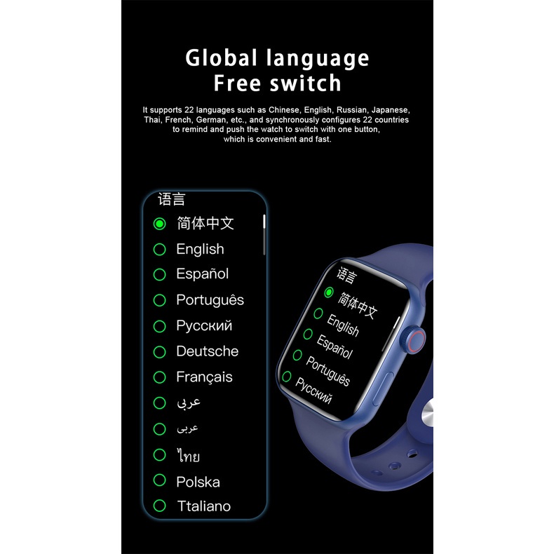 ภาพสินค้าrealme GS7 สมาร์ทวอทช์ สัมผัสได้เต็มจอ Smart Watch รับประกัน 1ปี รองรับภาษาไทย นาฬิกาสมาร์ทวอทช์ บลูทูธโทรนาฬิกาจั จากร้าน zh6k1dld0_ บน Shopee ภาพที่ 5
