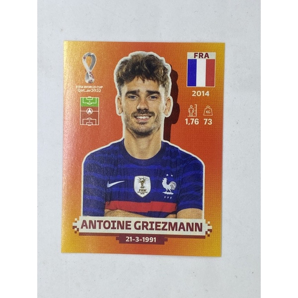 antoine-griezmann-สติ๊กเกอร์สะสม-ฟุตบอลโลก-world-cup-2022-france-ของสะสมทีมฟุตบอล-ฝรั่งเศส