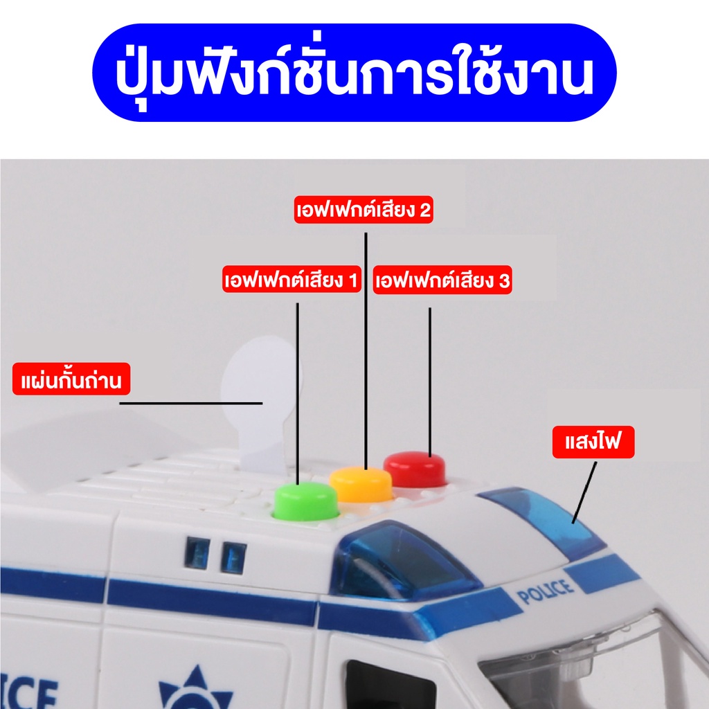 รถตำรวจยกสุงรถตำรวจกู้ภัย-คันใหญ่-มีเสียงและ-มีสัญญานไฟ-ชุดรถของเล่นสำหรับเด็กมีกล่อง-พร้อมส่ง