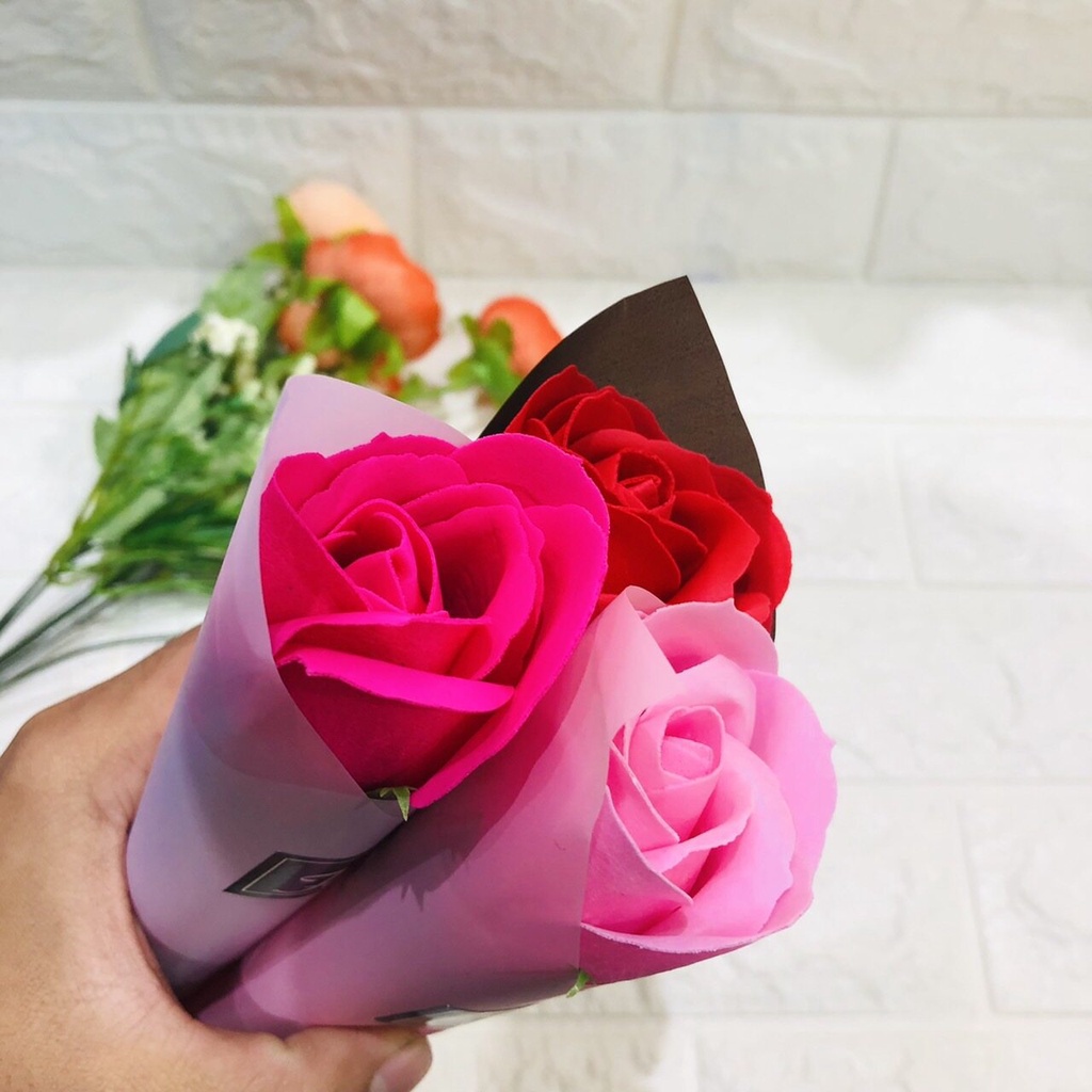 สบู่ดอกไม้กุหลาบมีกลิ่น-ดอกกุหลาบวาเลนไทน์-ดอกุหลาบปลอม-ส่งจากไทย-พร้อมส่ง-สามารถเก็บเงินปลายทางได้