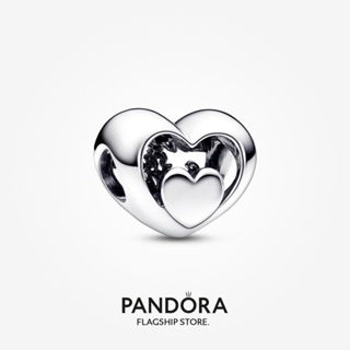 Pandora ชาร์มฉลุลายหัวใจ ของขวัญวันหยุด สําหรับผู้หญิง p804