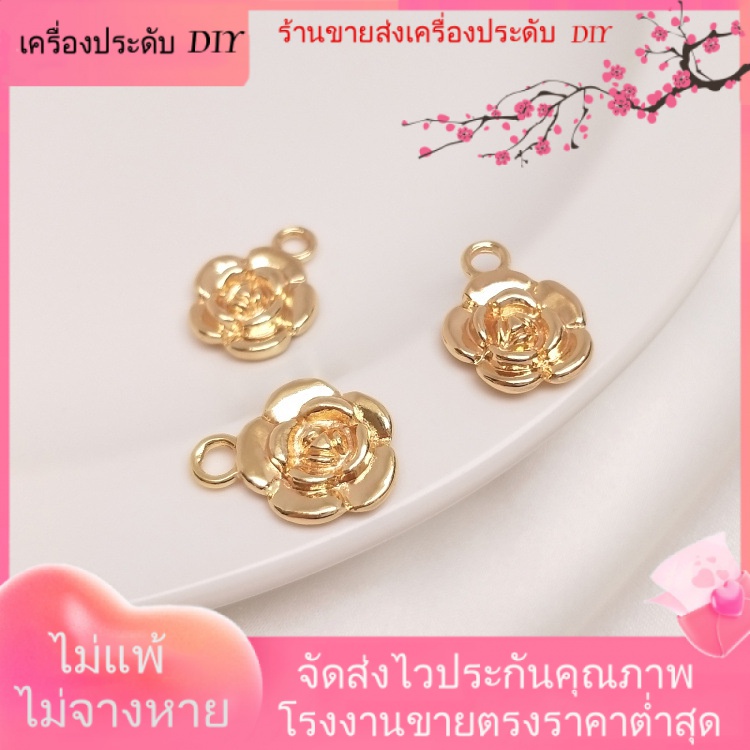 เครื่องประดับdiyขายส่ง-จี้ชุบทอง-14k-รูปดอกกุหลาบ-ขนาดเล็ก-แฮนด์เมด-diy-สําหรับทําเครื่องประดับ-ต่างหู-สร้อยข้อมือ-จี้-ลูกปัด-สร้อยคอ-สร้อยข้อมือ-ต่างหู-กําไลข้อมือ