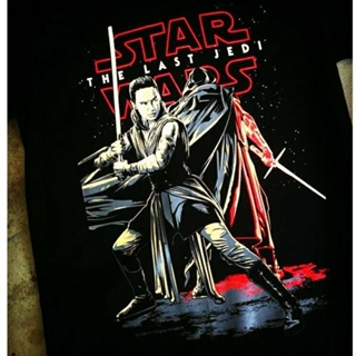 BT109 STAR WARS THE LAST JEDI REY AND KYLO REN EDITION BLACK TIMBER HIGH QUALITY SILK SCREEN COLLECTABLE COTTON T-S_01