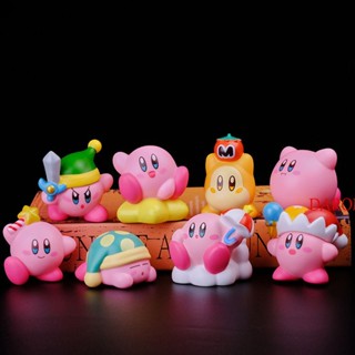 Daron ฟิกเกอร์ Kirby น่ารัก 8 ชิ้น ชุดฟิกเกอร์ ของเล่น เครื่องประดับ เดสก์ท็อป ตกแต่ง เด็ก ของขวัญ ของเล่น โมเดล