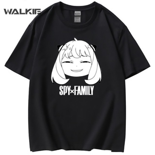 WALKIE 2022 Harajuku Japan Anime Spy X Family Forger Anya Print T Shirt Funny Manga Summer Casual Oversize Men Shor_05