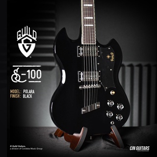 Guild S-100 Polara Black กีตาร์ไฟฟ้าทรง SG (Mahogany Body)