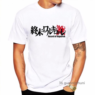 เสื้อยืดผ้าฝ้ายพรีเมี่ยม Record Of Ragnarok T Shirt Anime Clothes Cartoon Print T-Shirt Men Clothes Tee Short Sleeve XS-