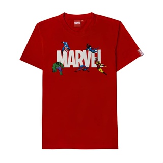 MARVEL BLOCK Men T Shirt Tops VIM21770U (Red)_05