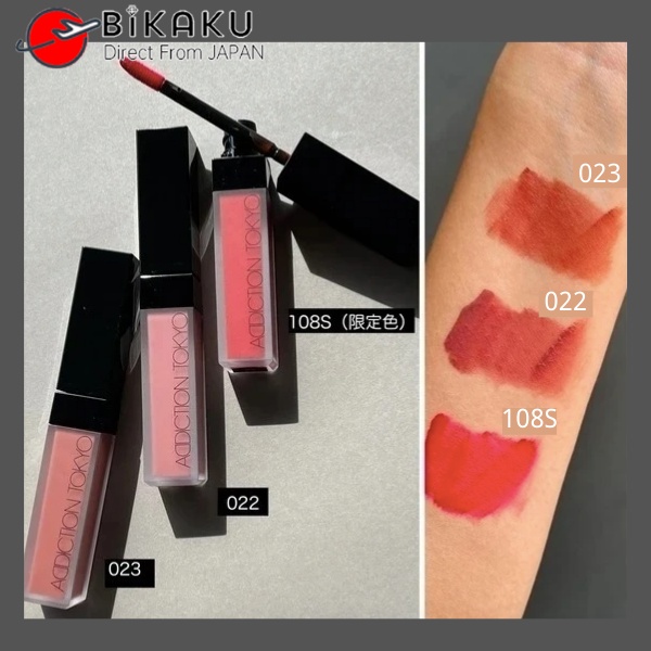 direct-from-japan-addiction-แอดดิคชั่น-2023-new-the-matte-lip-liquid-022-023-6-5g-gloss-essence-lip-gloss-base-lipsticks-beauty-makeup