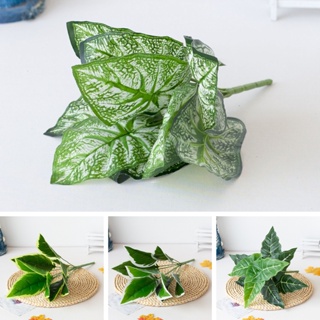 【AG】Decorative Simulation Plant Realistic Vivid Clear s Flower Arrangement Artificial Leaves Home Decor