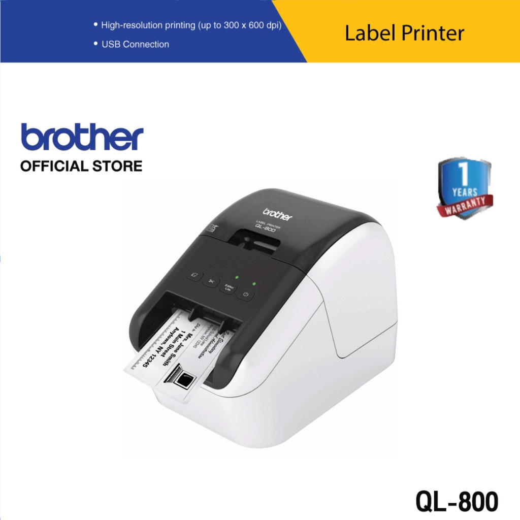 brother-label-printer-p-touch-ql-800-เครื่องพิมพ์ฉลาก-เชื่อมต่อคอมพิวเตอร์-เครื่องพิมพ์สติ๊กเกอร์-บาร์โค๊ด