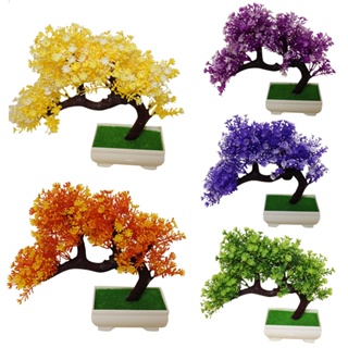 【AG】1Pc Potted Artificial Plant Mini Tree Bonsai DIY Garden Wedding Home Party Decor