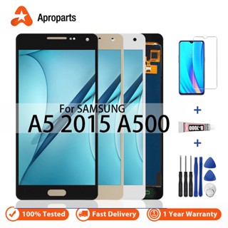 อะไหล่หน้าจอสัมผัสดิจิทัล LCD แบบเปลี่ยน สําหรับ Samsung Galaxy A5 A500 A500H A500F 2015