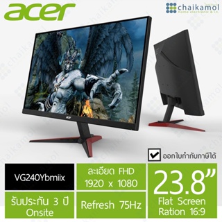 ACER Gaming Monitor 23.8 VG240Ybmiix (IPS, HDMI, SPK) 75Hz / รับประกัน 3 ปี