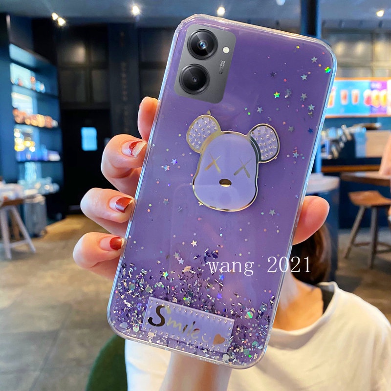 in-stock-2023-new-phone-case-realme-10-pro-plus-5g-4g-เคส-casing-starry-sky-cartoon-bear-glitter-protective-soft-case-back-cover-เคสโทรศัพท