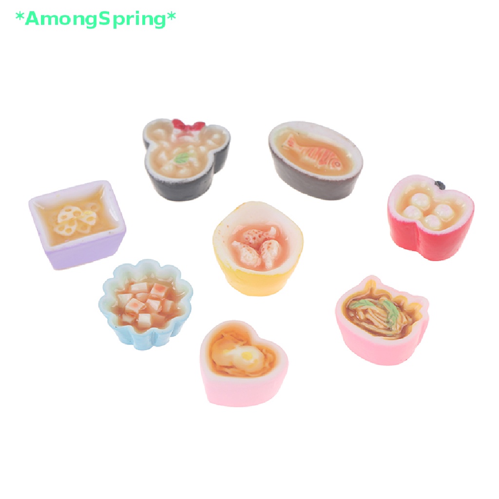 amongspring-gt-โมเดลอาหารจิ๋ว-เรซิ่น-สําหรับตกแต่งบ้านตุ๊กตา-2-ชิ้น