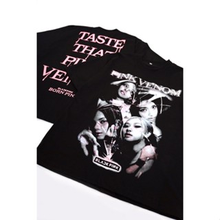 High Quality-Unisex-Cotton Tee BLACKPINK "TASTE THAT PINK VENOM" KPOP Unisex Tshirt Dreamin Seoul Sเสื้อยืด