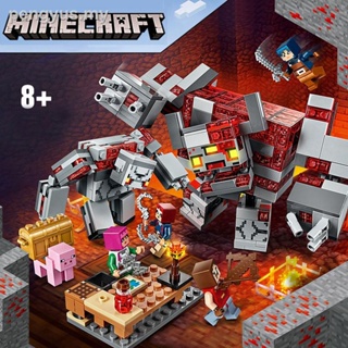 ✚บล็อกตัวต่อเลโก้ My World Redstone Golem Minecraft Series ของเล่นสําหรับเด็ก YFDH