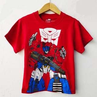 เสื้อยืด ลาย TRANSFORMERS OPTIMUS สีแดง สําหรับเด็ก_11