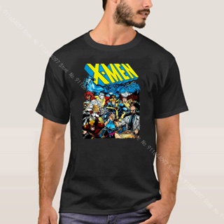 l*NS.Marvel Comics Xmen Group Short Sleeve Tshirt Black New Men Tee Shirt Tops Sh_05
