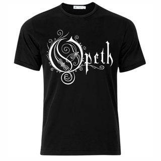 summer Adult Opeth Band Black Music Rock Heavy Death Metal Official Lengan Pendek Classic Style Short sleeve Mens T-Shir