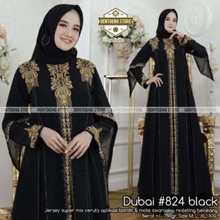 Gamis Abaya Dubai 824 ชุดเดรส ปักลาย สําหรับสตรีชาวมุสลิม