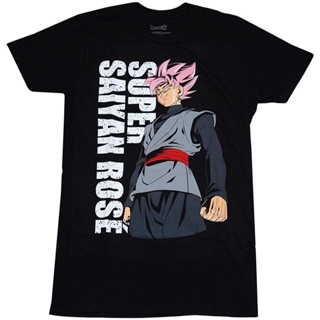 ✧เสื้อแขนสั้น อะนิเมะ Dragon Ball Z Mens Dragon Ball Super Goku Black Super Saiyan Rose T-Shirt เสื้อยืดอนิเมะผู้ช_04
