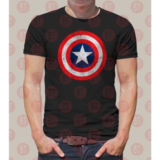 Marvel Avengers Superhero Captain America Shield Distressed Unisex Gildan Premium S to 5XL T-Shirt_01
