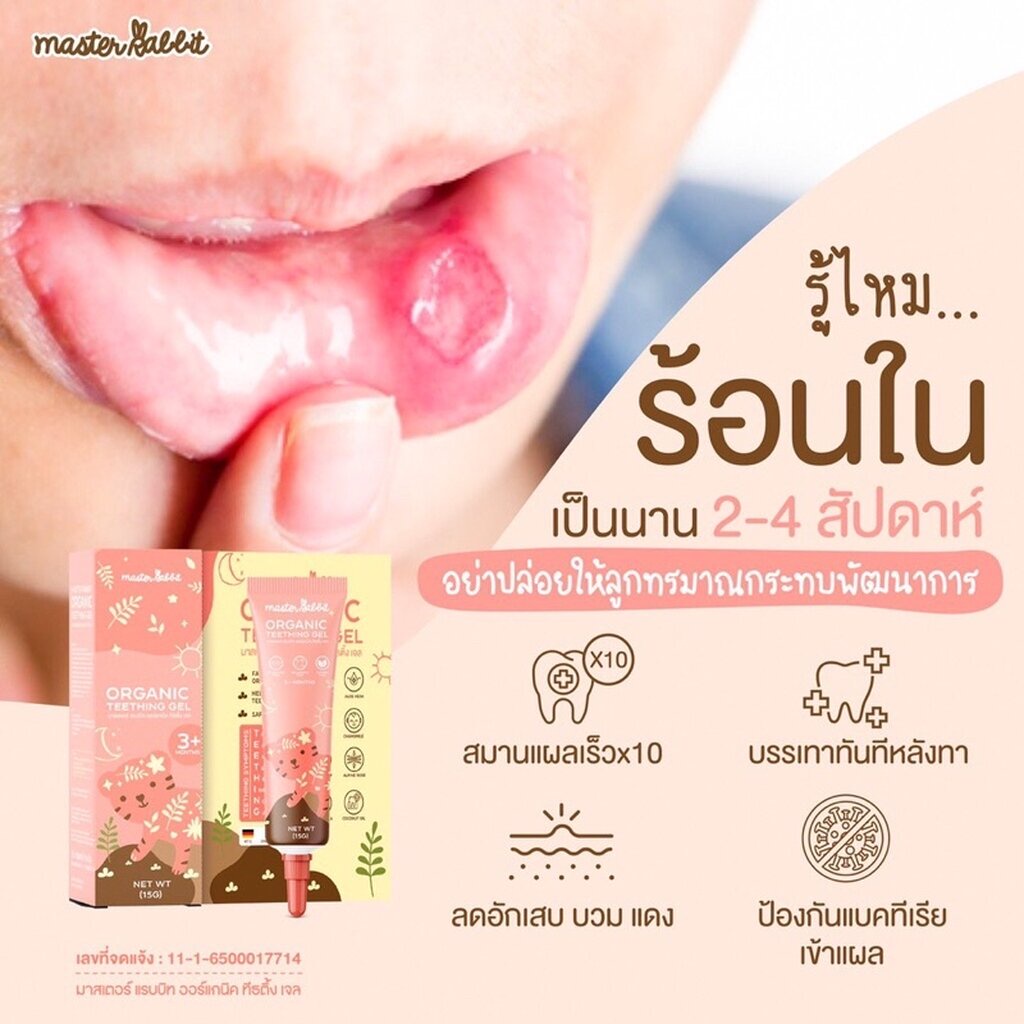 master-rabbit-มาสเตอร์-แรบบิท-teeting-gel-เจลแก้ปวดเหงือกเด็กฟันขึ้น-แผลร้อนใน-แผลในปาก