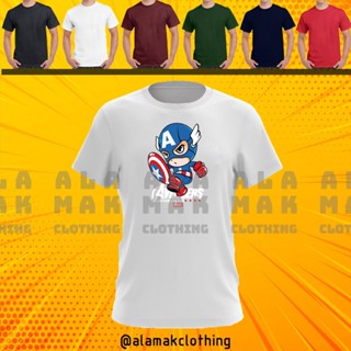  PROMOSI HEBAT  MARVEL STUDIO CAPTAIN AMERICA THE AVENGERS CARTOON BAJU LELAKI PEREMPUAN T SHIRT!! 100% COTTON_01