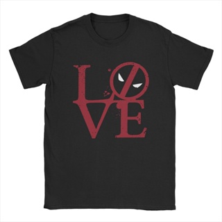 men t shirt Vintage Marvel Dead Love Deadpool T-Shirt for O Neck Pure Cotton T Shirts Disney Short Sleeve Tee Shirt_01