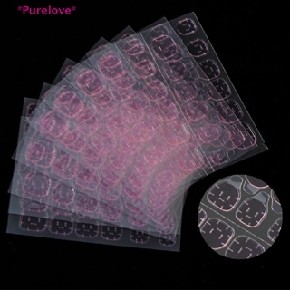 Purelove&gt; ใหม่ เล็บปลอมเจลลี่ สองด้าน แบบใส บางพิเศษ สีชมพู 240 ชิ้น