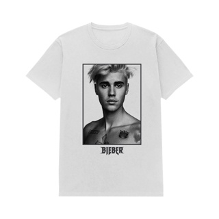 เสื้อยืดพิมพ์ลาย เสื้อยืด ลายวงร็อคเกอร์สตาร์ Justin Bieber Sorry White