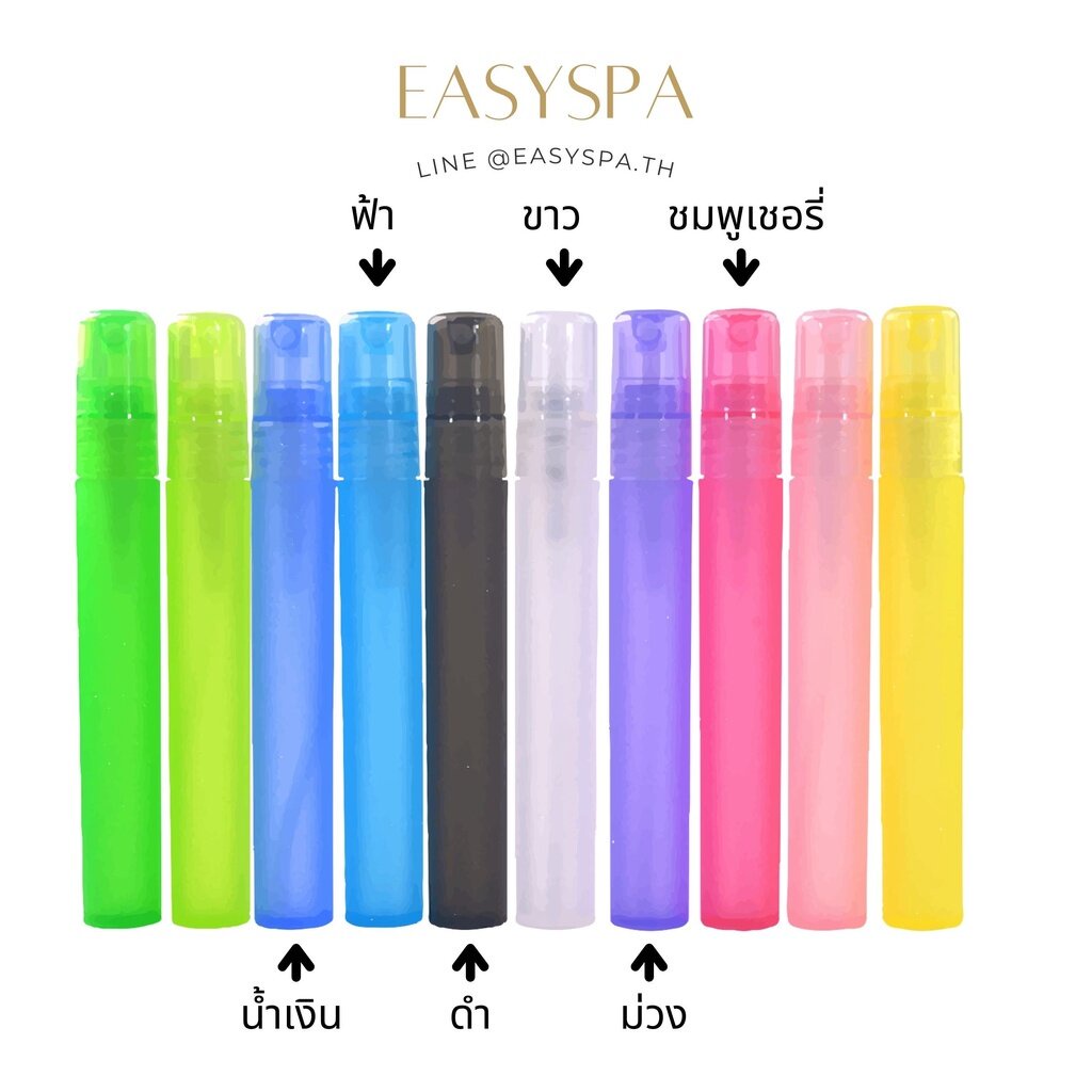 ขวดสเปรย์พลาสติก-15ml-สีพาสเทลสวย-ฝาเรียบสวย-ขวดพาสเทล-สเปรย์-ขวดสเปรย์พาสเทล-ขวดน้ำหอมพาสเทล-ฝาหมุนเติมรีฟิลได้