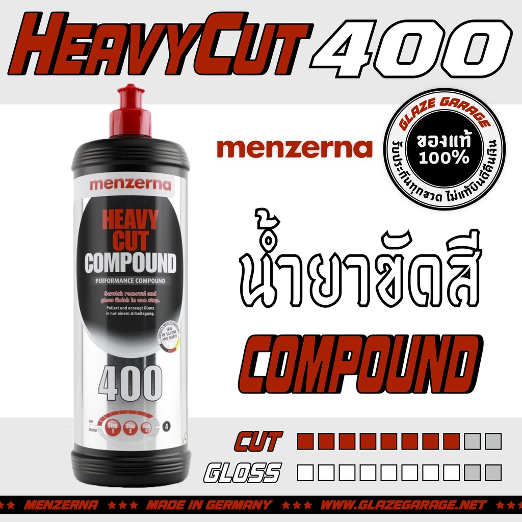ภาพหน้าปกสินค้าMenzerna - 400 Heavy Cut Compound (น้ำยาขัดสีรถ) จากร้าน glazegarage บน Shopee