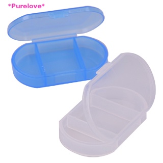 Purelove&gt; กล่องยาพลาสติก 3 ช่อง ขนาดเล็ก แบบพกพา สําหรับเดินทาง